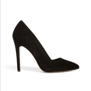 Alice + Olivia Dina pumps, black suede, size 9